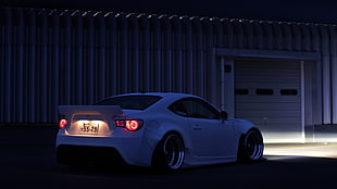 white coupe, Toyota, Toyota 86, JDM, Japanese cars