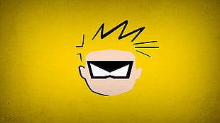 yellow-haired boy anime character illustration, Calvin, Calvin and Hobbes, yellow, hero HD wallpaper