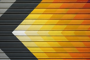 yellow and black metal panel HD wallpaper