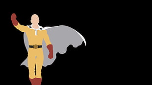 One Punch Man Saitama illustration, anime, One-Punch Man, minimalism, Saitama HD wallpaper