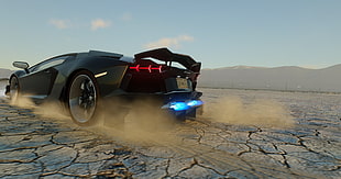 black coupe, The Crew, The Crew Wild Run, Lamborghini, Lamborghini Aventador