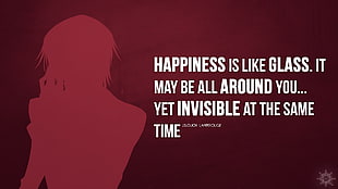 Happiness is like glass text, anime, Code Geass, Lamperouge Lelouch