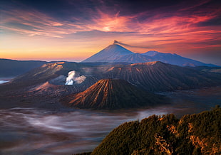 brown mountain, nature, landscape, mountains, volcano HD wallpaper