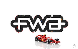 red Formula 1 car toy HD wallpaper
