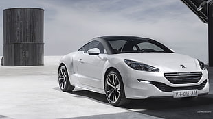 white and black Peugeot RCZ coupe, Peugeot RCZ, car, coupe, Roadster