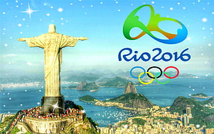 Christ the Redeemer Olympics Rio 2016 illustration HD wallpaper