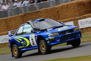 blue Subaru race car, Rally, Subaru Impreza , race cars, vehicle HD wallpaper