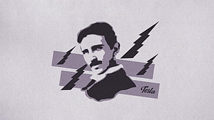 man's fave illustration, Nikola Tesla, lightning HD wallpaper