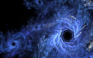 white swirl digital wallpaper, abstract, fractal, digital art, artwork