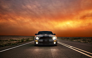 blue Ford Mustang, car, Ford