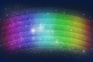 Rainbow illustration HD wallpaper