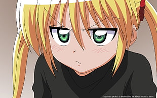 yellow hair female anime character HD wallpaper