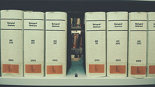 closeup photo of book series