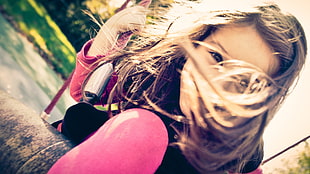 children's black and pink jacket