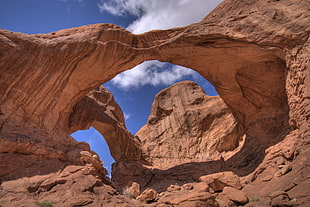 brown rock formation under the sky