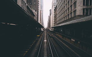 gray train road, train station, railway, city