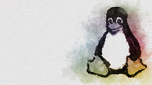penguin illustration, Tux, penguins, Linux, Penguin HD wallpaper