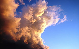 white clouds, landscape, sky, clouds