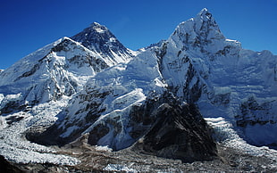 snow covered mountain, mountains, landscape, nature, snow