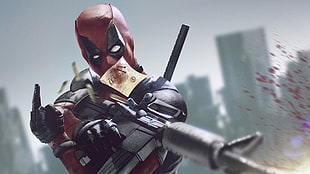 Deadpool, Marvel Comics, movies, gun