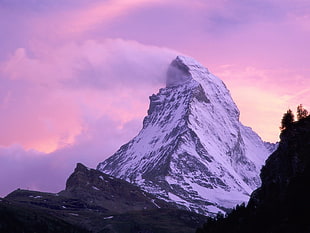 snowy mountain timelapse photo