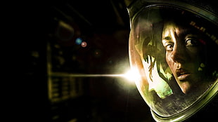 black and brown wooden table decor, astronaut, Alien: Isolation, video games, Xenomorph HD wallpaper