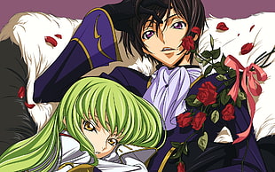 Lelouch and CC from Code Geass illustration HD wallpaper