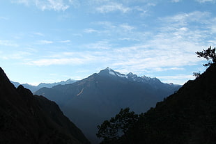 mountain under blue sky digital wallpaper, La Veronica, Peru, mountains, clouds