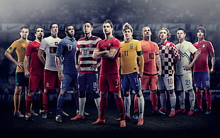 illustration of FIFA 18 players HD wallpaper
