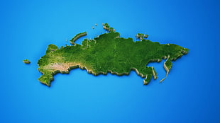 map illustration, map, Russia, blue background, digital art HD wallpaper