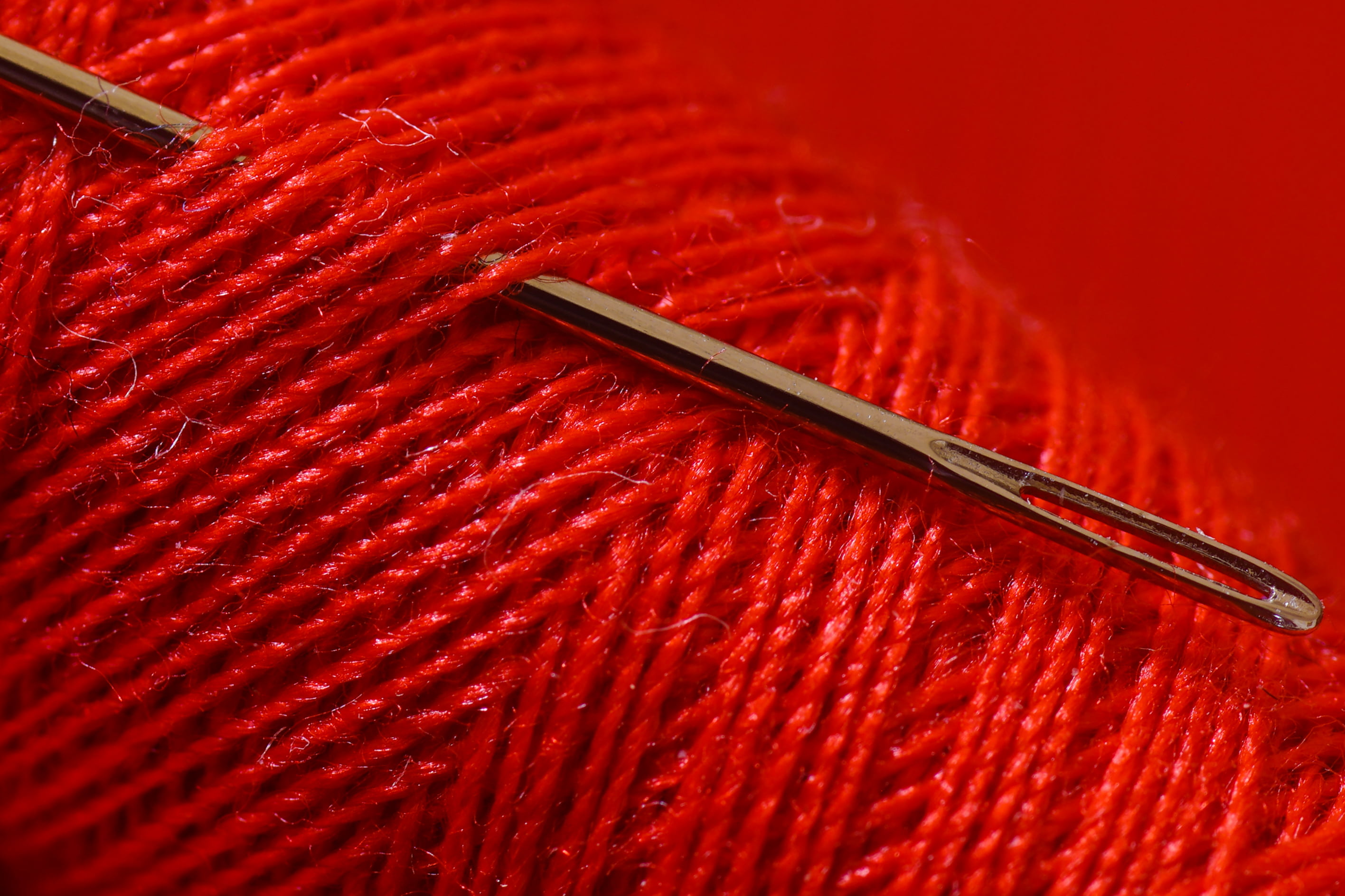 needle and red thread