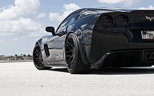 black Chevrolet Corvette coupe, Chevrolet Corvette Z06, Chevrolet Corvette, Chevrolet, car