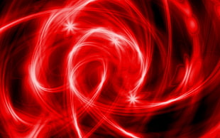 red spiral painting