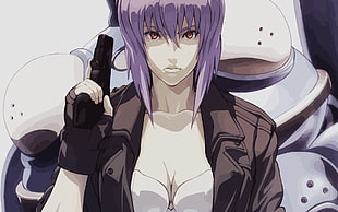 female anime character illustration, Kusanagi Motoko, Ghost in the Shell HD wallpaper