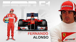 red and black leather sofa set, Formula 1, Scuderia Ferrari, Fernando Alonso