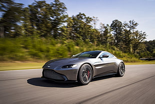 black couper, Aston Martin, coupe, Vantage GTE