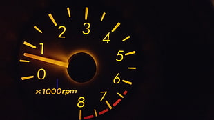 yellow and red tachometer HD wallpaper