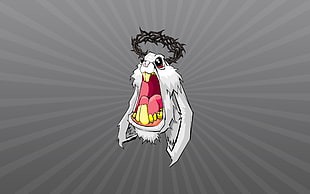 monster rabbit illustration, rabbits, Jesus Christ, Easter, bunny ears HD wallpaper