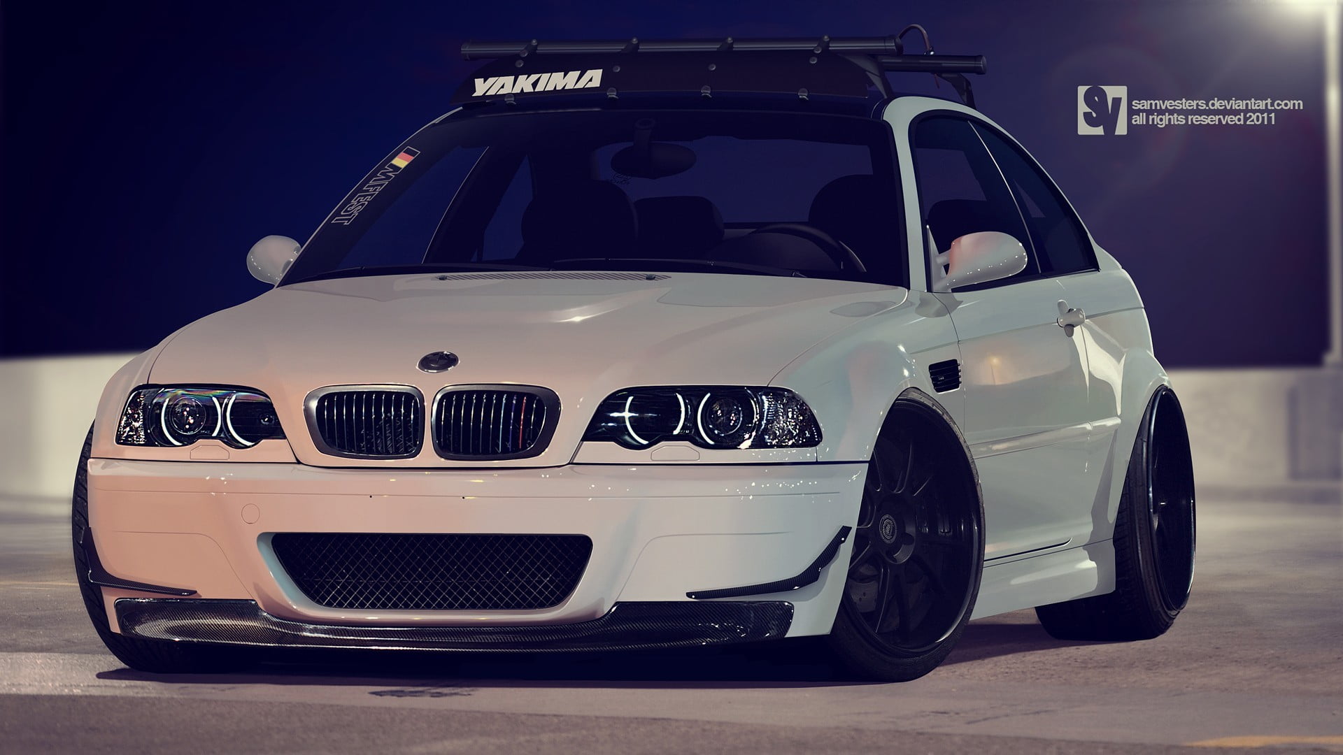 Zeg opzij lager Jonge dame White BMW E46 M3 coupe on black top road HD wallpaper | Wallpaper Flare