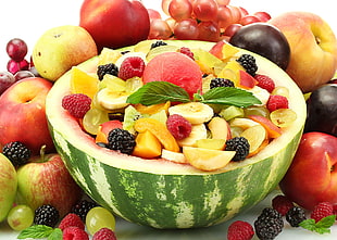 closeup photography of fruit salad HD wallpaper