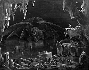 devil wallpaper, The Divine Comedy, Dante's Inferno, Dante Alighieri, Gustave Doré HD wallpaper