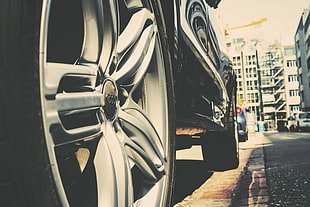 black vehicle, city, car, German cars, Audi HD wallpaper