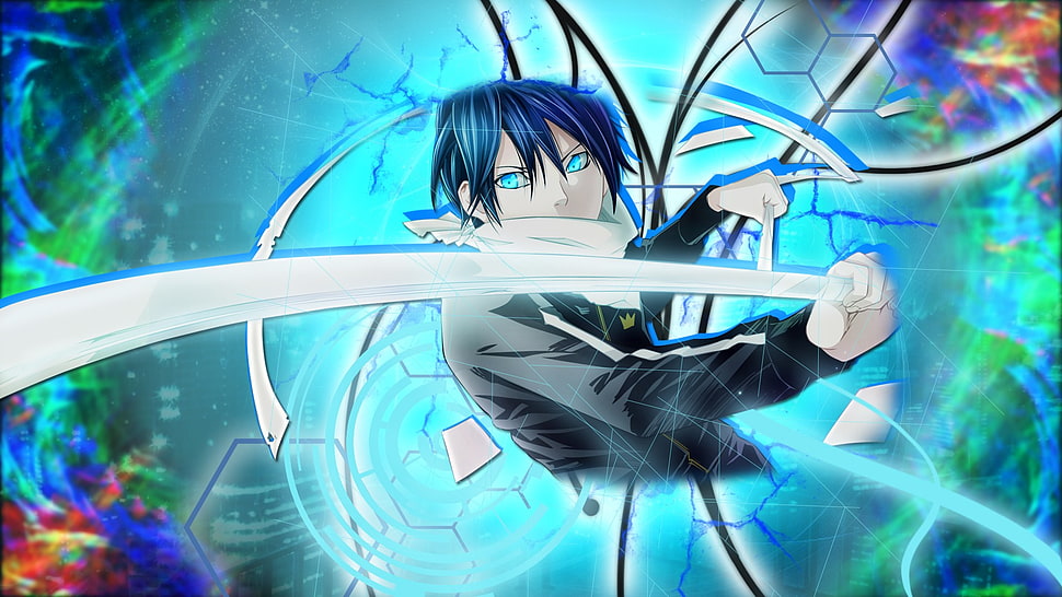 blue haired anime character digital wallpaper, Noragami HD wallpaper