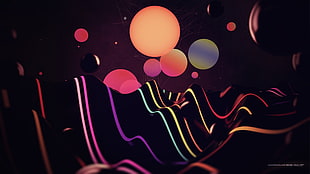 bokeh lights wallpaper, Lacza, abstract