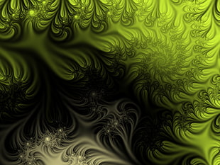 green spiral smoke illustration