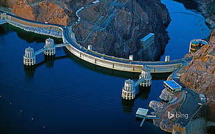gray concrete bridge, nature, Hoover Dam, dam, Bing HD wallpaper