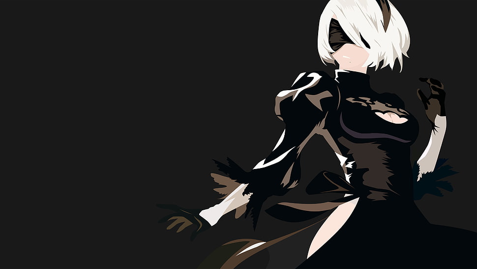 Male anime character wallpaper, Nier: Automata, 2B (Nier: Automata ...