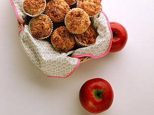 baked pastries on pastry basket