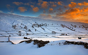 mountain cliff covered with snow, nature, landscape, winter, snow