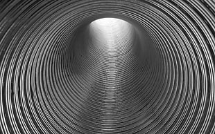 architectural photography of gray tunnel HD wallpaper